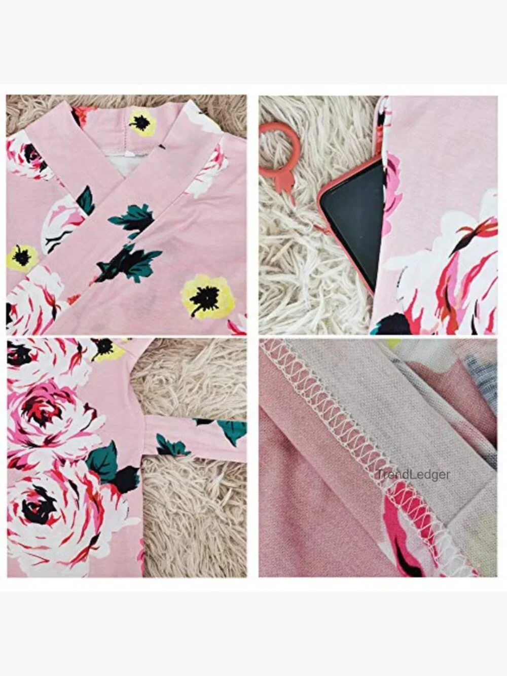 Maternity Robe with Matching Baby Swaddle Blanket Set
